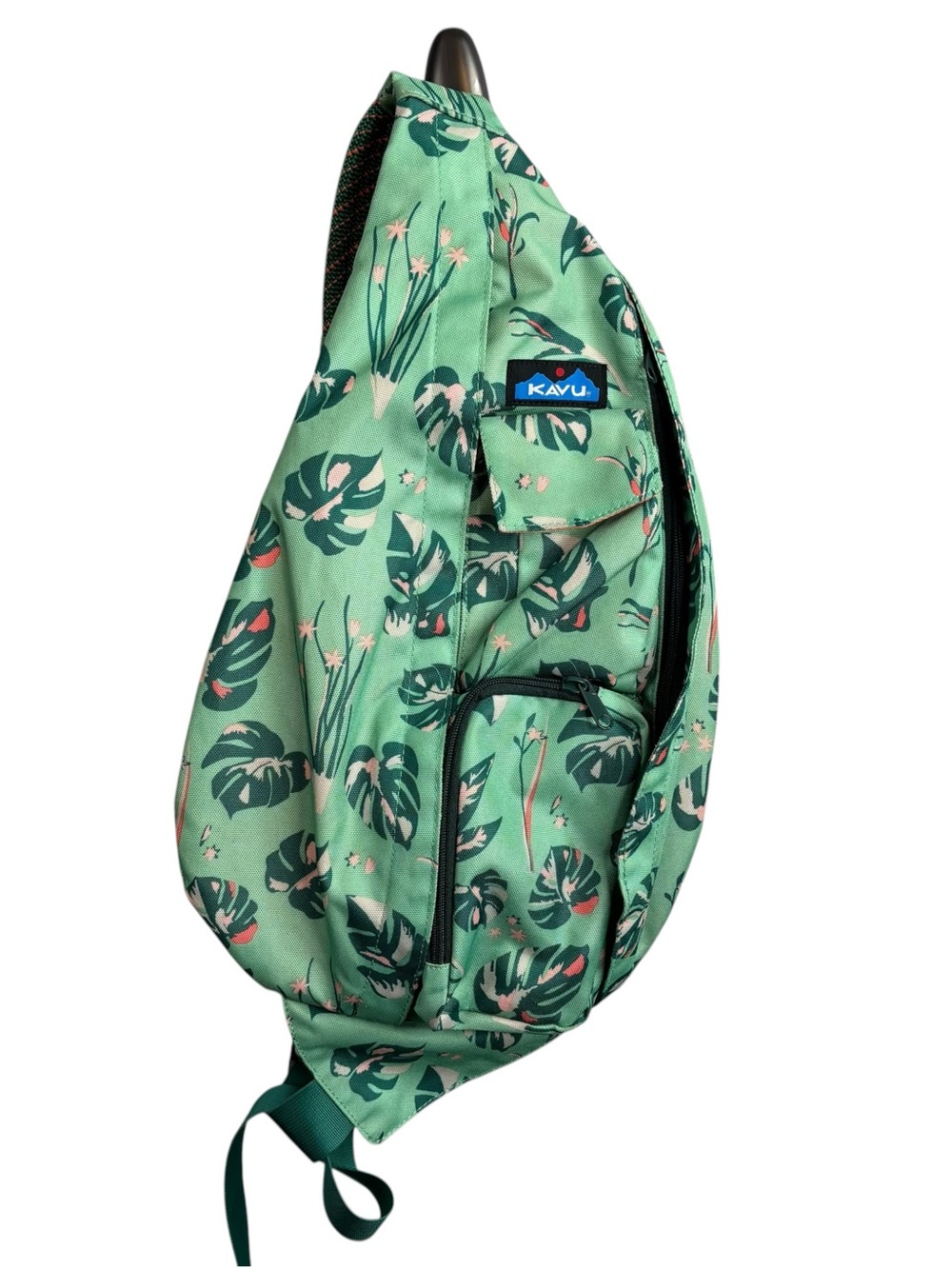 KAVU Floral Print Canvas Rope Sling Bag Women’s Crossbody Backpack